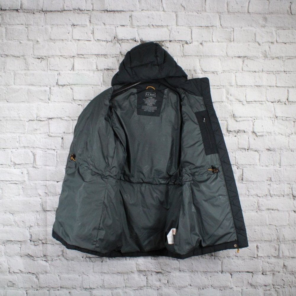 LL Bean Mountain Classic Down Sherpa-Lined Zippered Hooded Parka S Pet - Picture 4 of 10